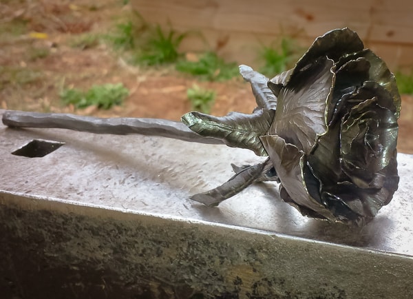Iron rose on an anvil